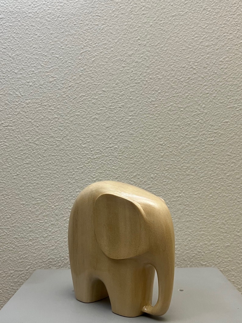 Handcrafted Carved Wooden White Elephant Figurine - Etsy