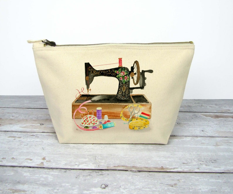 Sewing Machine Accessory Bag, Cosmetic Pouch, Sewing Makeup Bag, Craft Lover Bag 