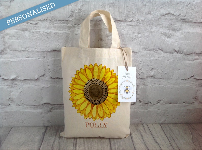 Sunflower Floral Gift Bag Floral Goody bag Etsy