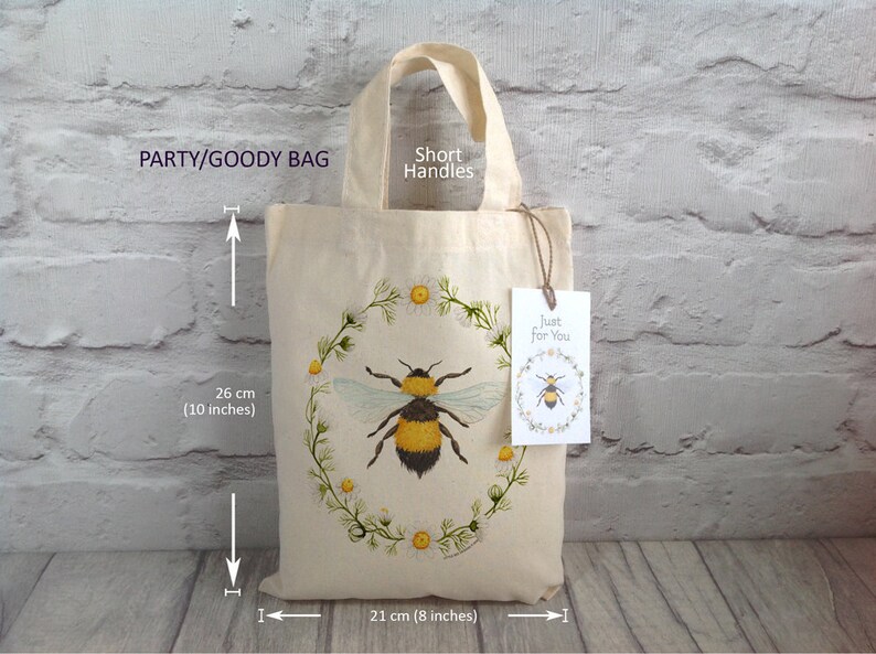 Bumble Bee Party Bag / Cotton Party Bag / Gift bag / Goody Bag Etsy