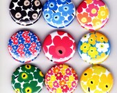 9 MARIMEKKO UNIKKO Badges - modern dress patterns kitsch retro art street