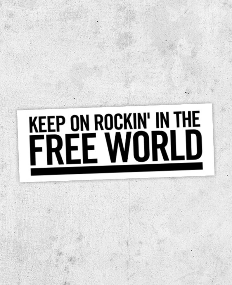Neil Young Bumper Sticker Keep On Rocking In The Free Etsy Neil Young Bumper Sticker Keep On Rocking In The Free Etsy
