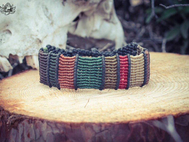 PAN colorful macrame mens bracelet