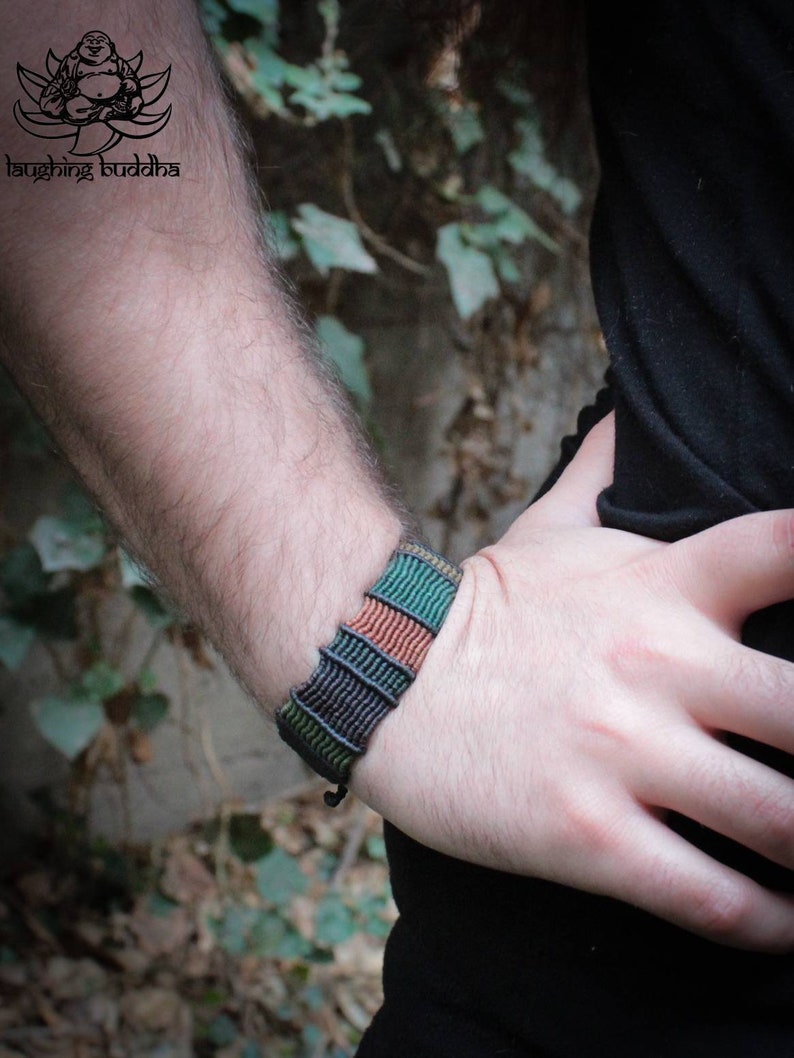 PAN colorful macrame mens bracelet