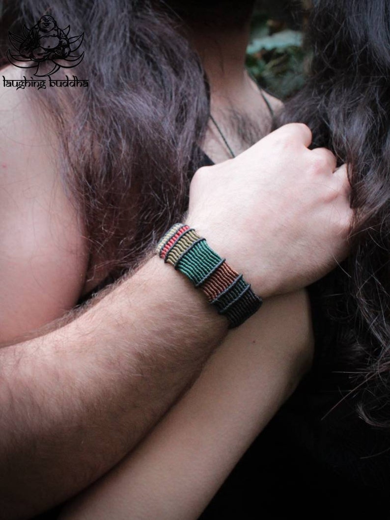 PAN colorful macrame mens bracelet