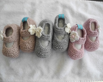 Taufschühchen,Babypuschen, Babyschuhe, Puschen, Strickschühchen, Wollpuschen, gestrickte Babyschuhe, Babyschuhe gestrickt,Taufschuhe,