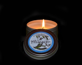 Large 40 hour Australian Blue Gum Eucalyptus hand made essential oil soy wax gift candle bush scent aromatherapy home warming clean souvenir