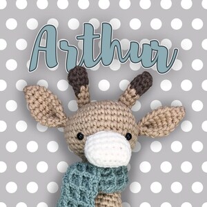 Tutoriel patron digital amigurumi facile au crochet Girafe pour niveau débutant image 6