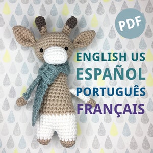 Tutoriel patron digital amigurumi facile au crochet Girafe pour niveau débutant image 7