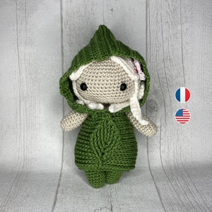 Amigurumi pattern - nymph amigurumi pattern - crochet green fairy - amigurumi doll - digital download tutorial - DIY PDF