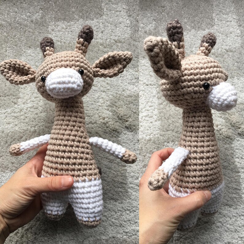 Tutoriel patron digital amigurumi facile au crochet Girafe pour niveau débutant image 2