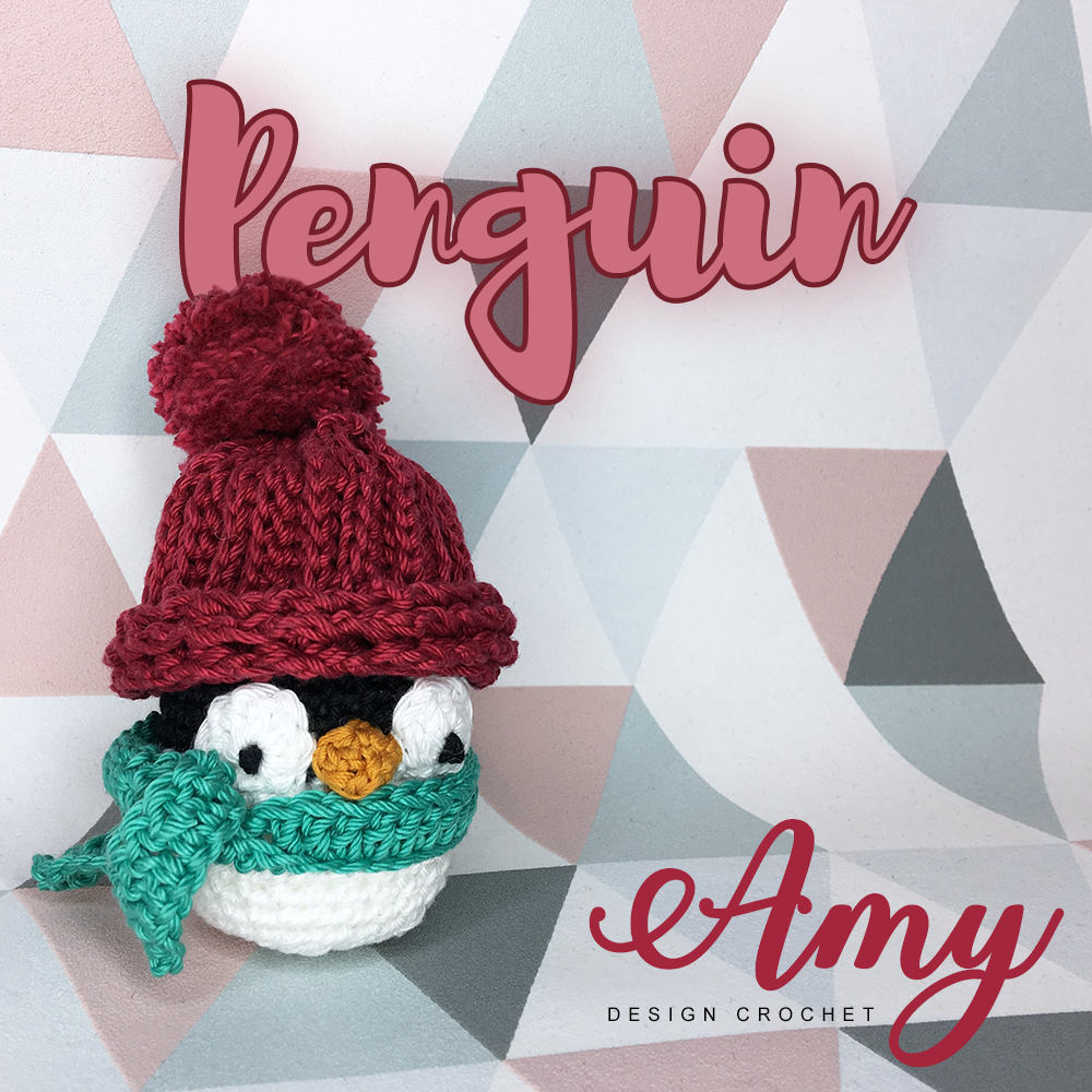 Pingouin Au Crochet Décoratif 10 Cm - Carte D'encouragement Incluse - Décoration Bureau Positive, Cadeau Créatif