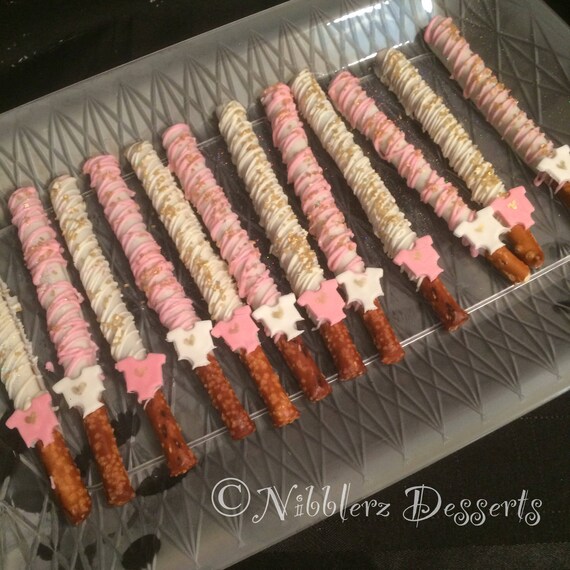 12 Baby Onesie Chocolate Pretzel Rods Baby Clothes Baby Etsy