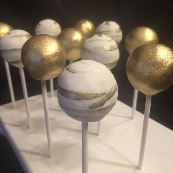 12 Painted Me Gold Gem Pops Holiday pops gold cake pops Etsy