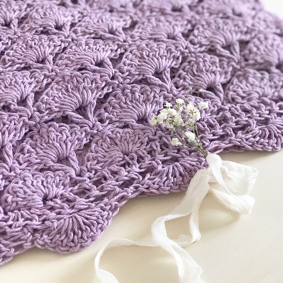 Violet Crochet Baby Blanket for Woodland Nursery Decor Purple Etsy