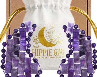 Handcrafted Amethyst Crystal Under Eye Mask – Cooling Stone Mask