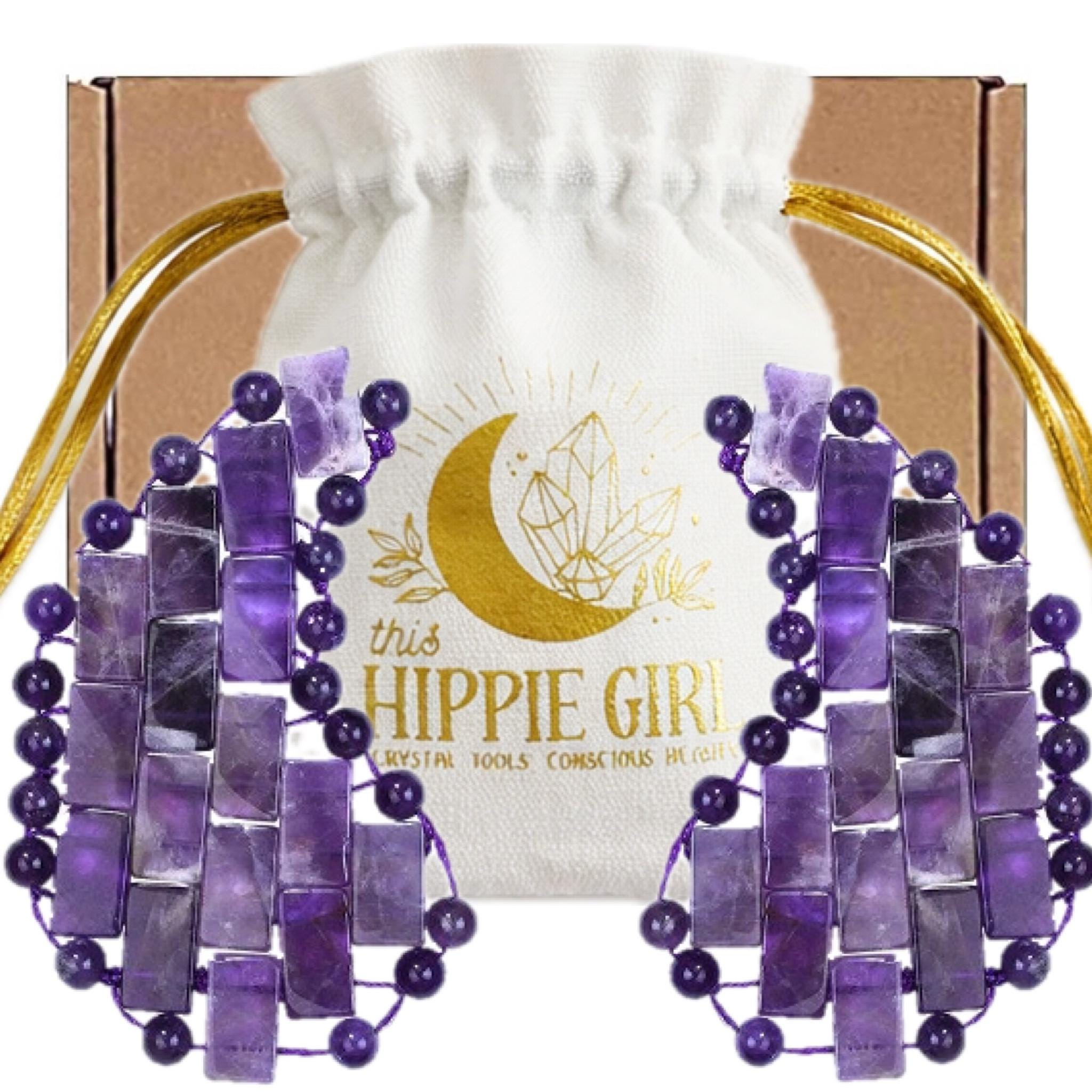Handcrafted Amethyst Crystal Under Eye Mask – Cooling Stone Mask - Etsy