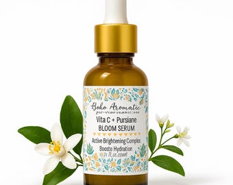 Vita C + Purslane Bloom Serum | Brightening Vitamin C Face Serum | Plant-Based | Vegan | Glow-Boosting by Boho Aromatic