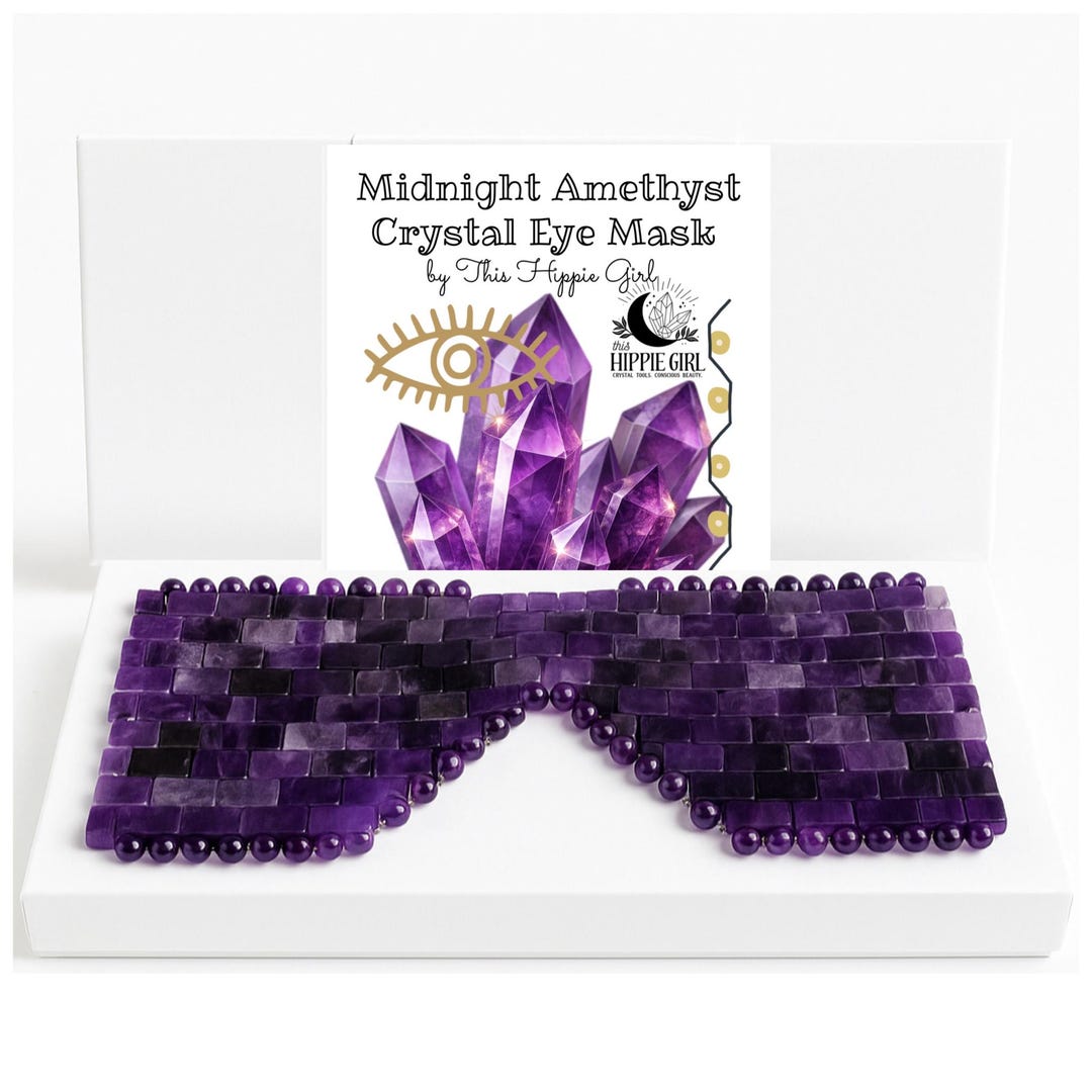 Handcrafted Amethyst Crystal Eye Mask – Cooling Spa Mask - Etsy