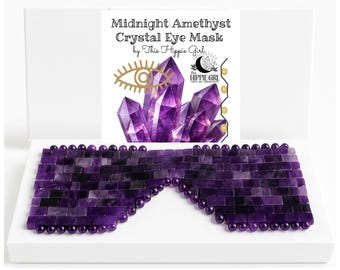 Handcrafted Amethyst Crystal Eye Mask – Cooling Spa Mask