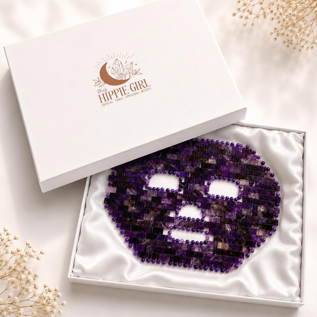 Amethyst Crystal Face Mask –luxury Cooling Spa Skincare Ritual –gift ...