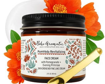 PomVéda Revitalisierende Gesichtscreme | Botanische Feuchtigkeitscreme | Clean Beauty Anti Aging Gesichtscreme | Pflanzliche Hautpflege - Nicht parfümiert