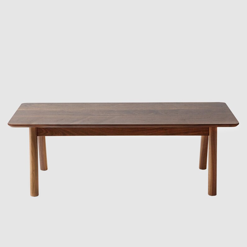 Solid Walnut Wood Coffee Table // Mid Century Inspired // - Etsy