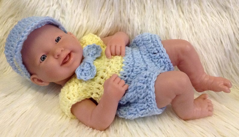 crochet Clothes for berenguer 14 inch la newborn baby