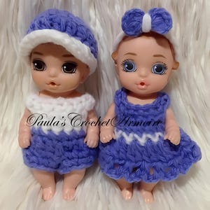 Clothes for 4-inch doll - 2 outfits