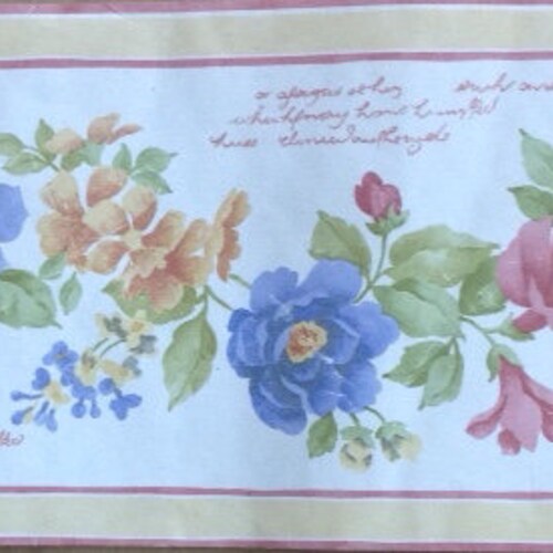 Floral Wallpaper Border 62744DC Etsy