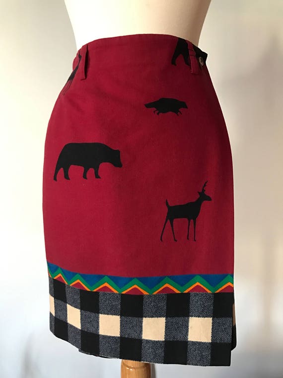 Vintage Animal Print Skirt