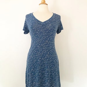Vintage Blue Floral Dress