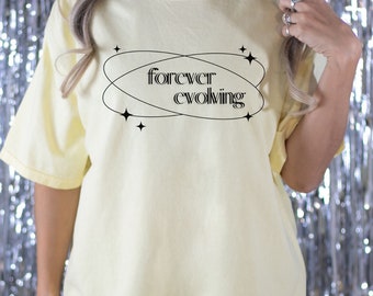 Forever Evolving Y2K Shirt, Spiritual Lifestyle Tee Gift, Oversized Comfort Colors T-shirt