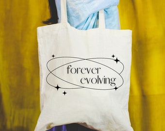 Forever Evolving Cotton Canvas Tote Bag: Spiritual Gift
