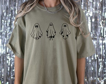 Vintage Ghost Halloween Shirt, Retro Halloween Comfort Colors Shirt, Witch Shirt, Retro Fall Shirt, Comfort Colors Cute Ghost T-shirt