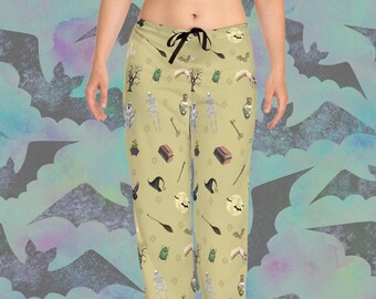 Halloween Pajamas, Lounge Pants For Women Halloween Sleepover, High Waist Comfy Pj Pants, Birthday Gift For Her Bestfriend, Festive Pajamas