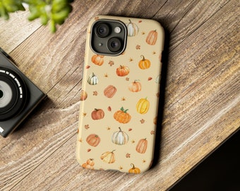 Pumpkin Autumn iPhone 14 13 12 11 Pro Max Case, Fall Cellphone Cases, iPhone Accessorie, Pumpkin Fan Phone Case Design, Pumpkin Spice Fan