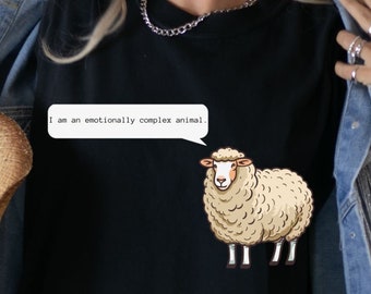 Funny Sheep T-Shirt: Emotional Support Animal Shirt