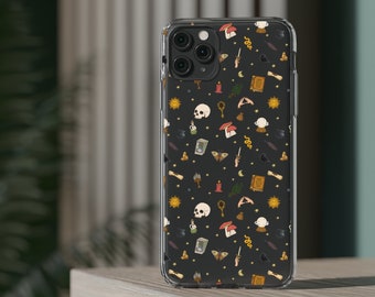 Witch iPhone Case For iPhone 13,iPhone 12,iPhone 11,Witchy iPhone Frame,Autumn Clear Phonecases,Cottage Cor,Spooky Phone Case,Cute phonecase