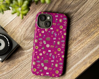 Romantic Lovers Cover For iPhone 14 13 12 11 Pro Max Case,Vintage Scrapbook Aesthetic Phone Cover,Girlfriend Phone Case Gift,Cellphone Cover