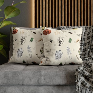 Halloween Pillow Case Decore, Autumn Spooky Witchy Decorative Pillow, Tarot Card Reader House Decoration, Fall Magical Pillow Birthday Gift