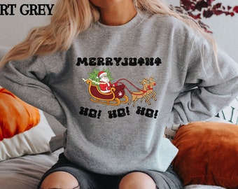 Merryjuana Christmas Shirt Gifts, Family Christmas Teeshirts, Holiday Joint Tee, Gift for Stoner, Sweater Gift-For Bestie, Funny Teeshirt