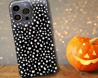 Halloween Ghost iPhone 14 13 12 11 Pro Max Mini X Xr Phone Case, Cute Ghost, Protective Iphone Case, Gift For Halloween Lover, Ghost Pattern