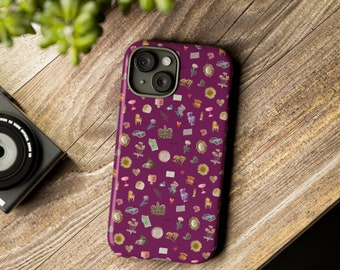 Romantic Lovers Cover For iPhone 14 13 12 11 Pro Max Case,Vintage Scrapbook Aesthetic Phone Cover,Girlfriend Phone Case Gift,Cellphone Cover