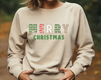 Merry Holiday CrewNeck SweatShirt, Xmas Family Party Long Sleeve, Holiday Sweater, Cute Winter Sweater, Merry Sweatshirts, Believe Shirt