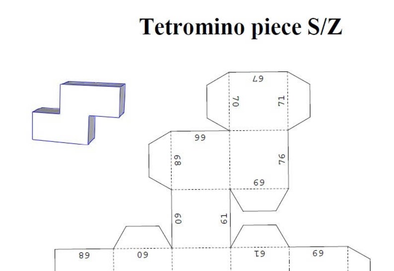 Printable DIY Template PDF Tetris Blocks Paper Model 3D Etsy Printable diy template pdf tetris blocks paper model 3d etsy