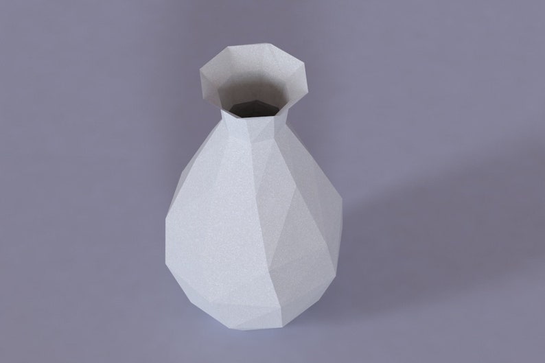 Printable DIY template (PDF). Vase low poly paper model v1. 3D paper Printable DIY template (PDF). Vase low poly paper model v1. 3D paper