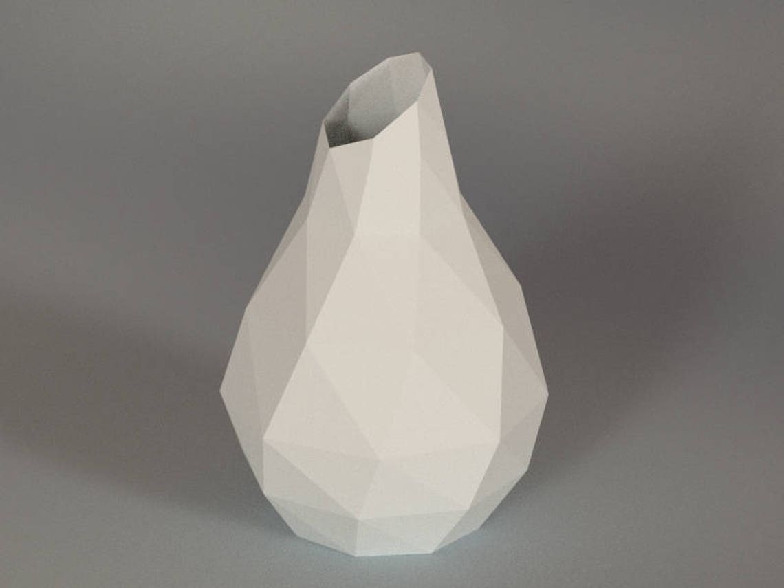 Printable DIY template PDF. Vase low poly paper model. 3D | Etsy