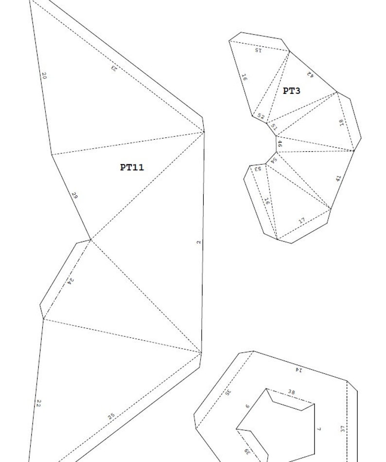 Printable DIY Template PDF. Christmas Tree Low Poly Paper Etsy