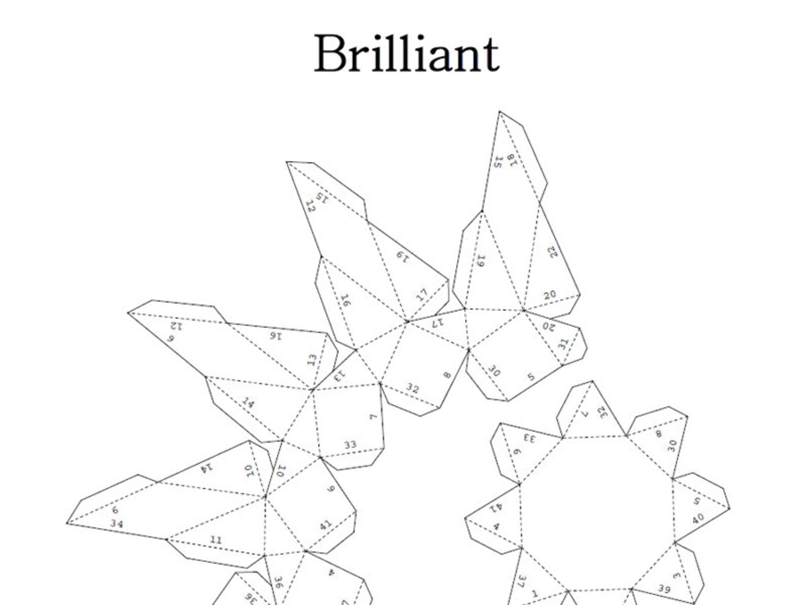 Printable DIY template. Paper diamonds. | Etsy